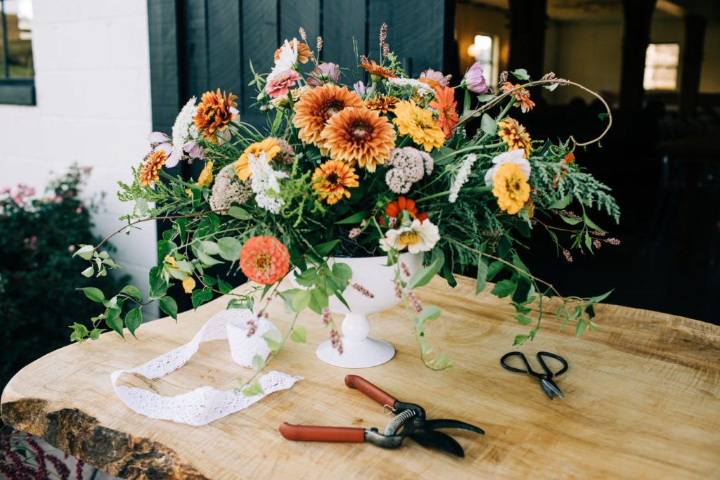 Large dahlia bouquet